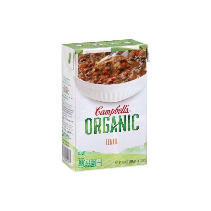 CAMPBELLS: Organic Lentil Soup, 17 oz