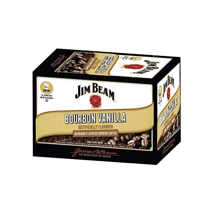 JIM BEAM COFFEE: Coffee Bourbn Van Sngl Sr, 10 pc