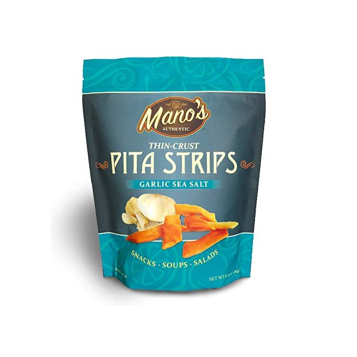 MANO'S AUTHENTIC: Pita Strips Grlc Sslt, 6.5 oz