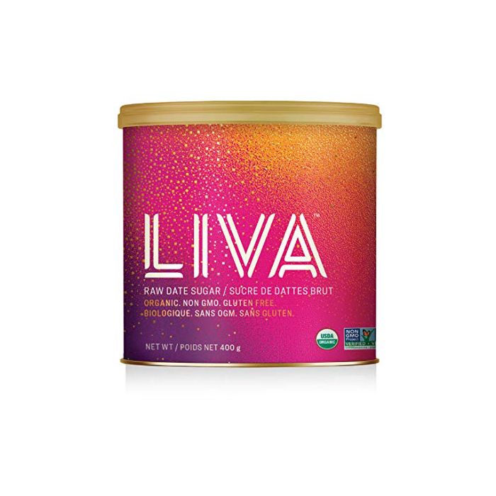 LIVA: Sugar Raw date Canister, 14.1 oz