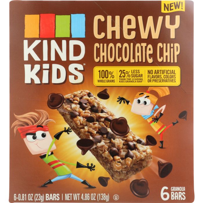 KIND: Kids Bar Chewy Chocolate Chip 6 Bars, 4.86 oz