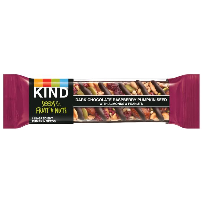 KIND: Dark Chocolate Raspberry Pumpkin Seed Nut Bar, 1.4 oz