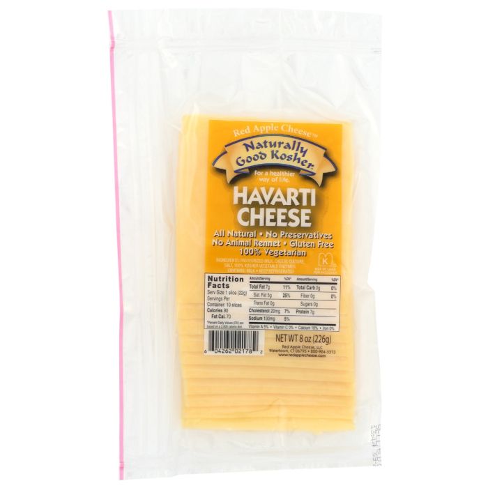 NATURALLY GOOD: Cheese Havarti Shingles, 8 oz
