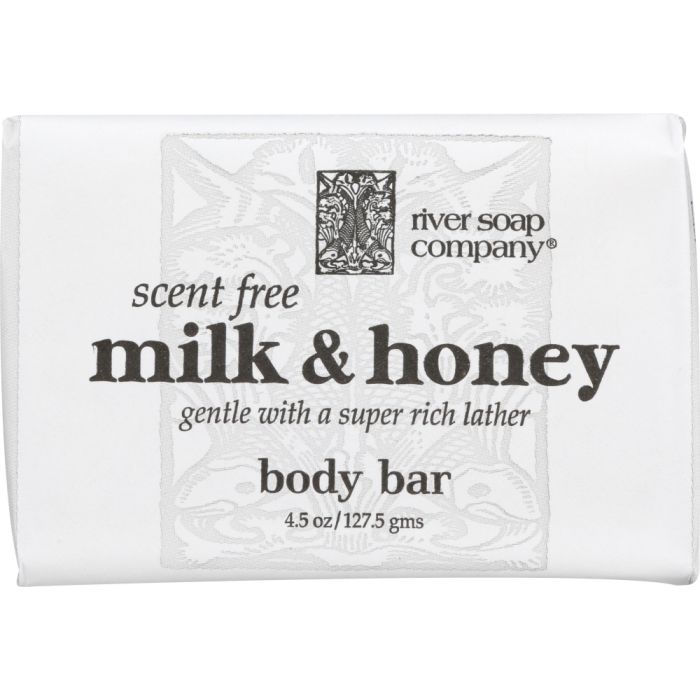RIVER SOAP COMPANY: Soap Bar Milk and Honey, 4.5 oz