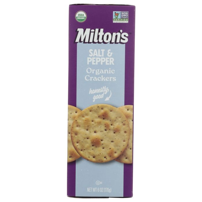 MILTONS: Salt and Pepper Organic Crackers, 6 oz
