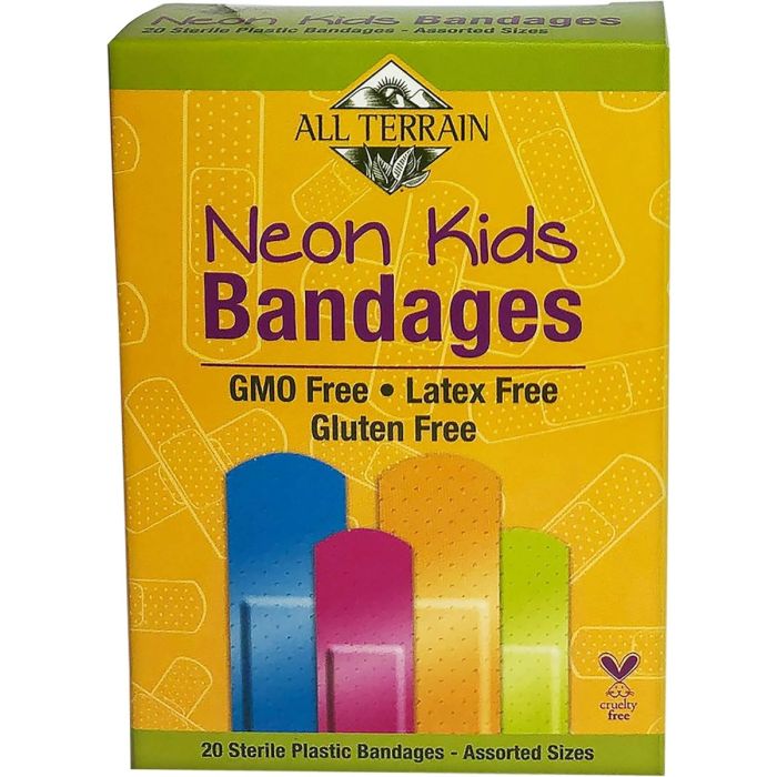 ALL TERRAIN: Neon Kids Bandages, 20 pc