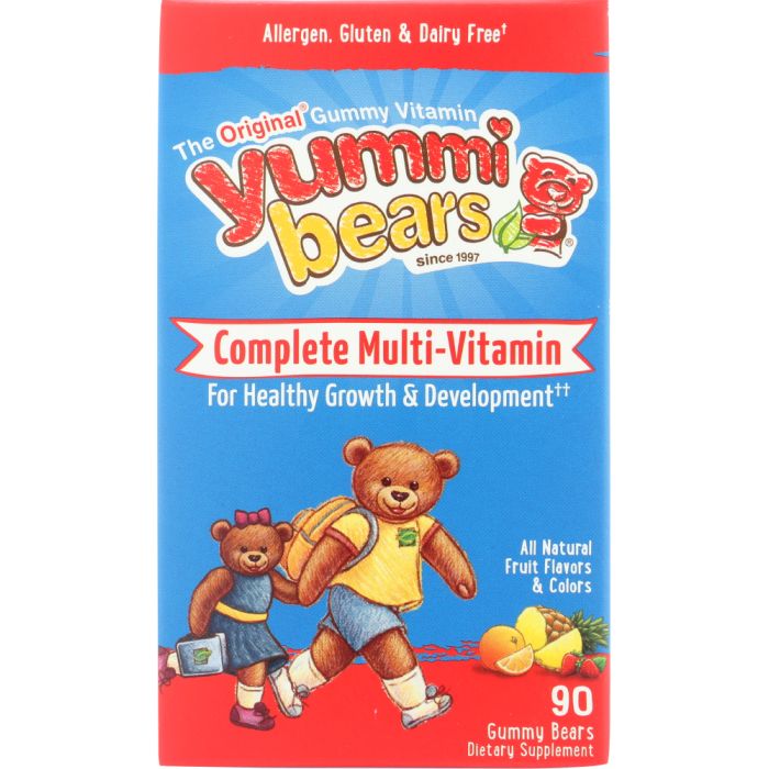 YUMMI BEARS: Complete Multi-Vitamin Natural Fruit Flavors, 90 Gummy Bears