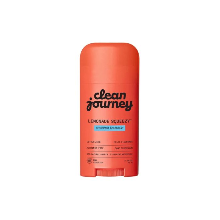 CLEANJOURNEY: Lemonade Squeezy Aluminum Free Deodorant, 2.64 oz