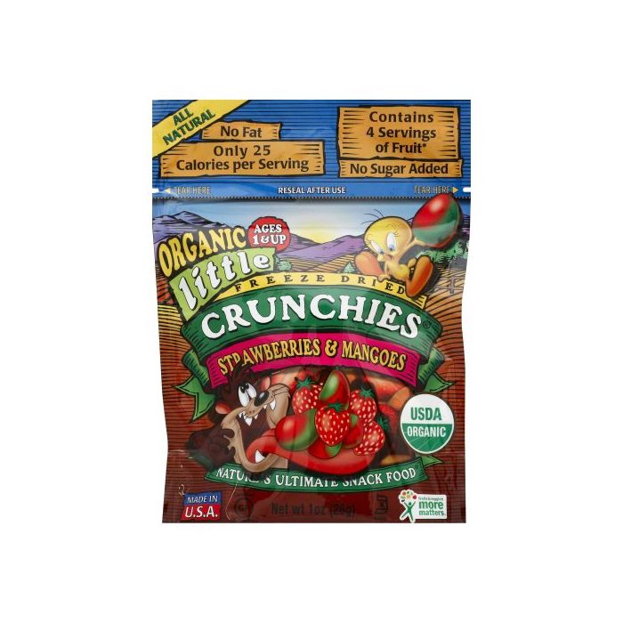 CRUNCHIES: Fruit Dried Little Strawberry Mangoes, 1 oz