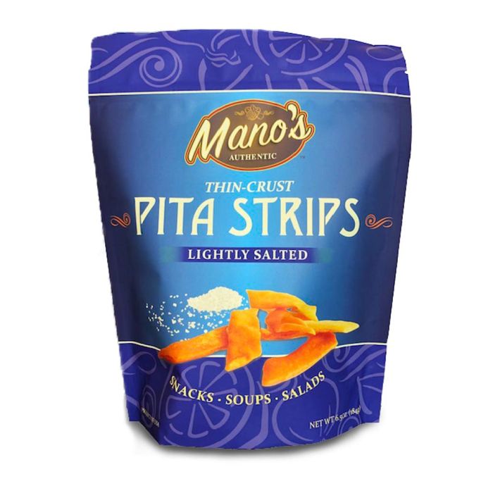 MANO'S AUTHENTIC: Pita Strips Lghtly Sltd, 6.5 oz