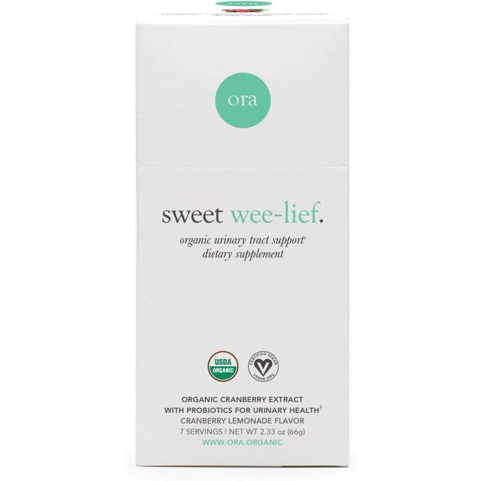 ORA ORGANIC: Uti Sweet Weelief Crnbry, 65.8 gm