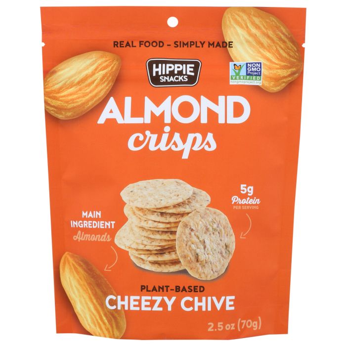 HIPPIE SNACKS: Almond Crisps Cheezy Chive, 2.5 oz