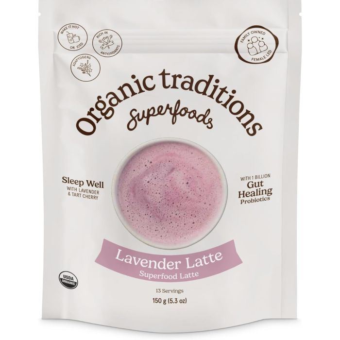 ORGANIC TRADITIONS: Superfoods Lavender Latte 13Pkt, 5.3 oz