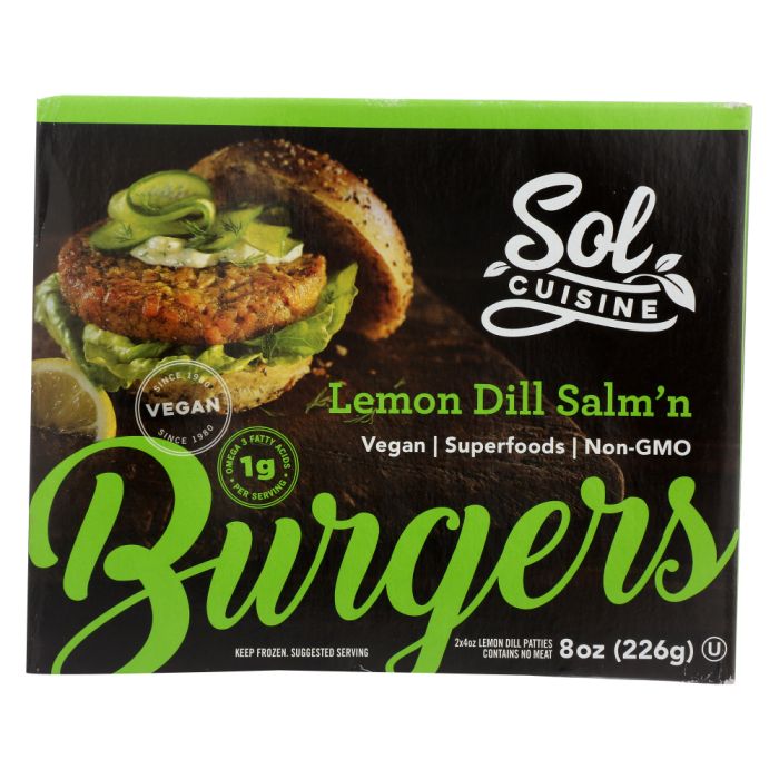 SOL CUISINE: Lemon Dill Salm’n Burger, 8 oz