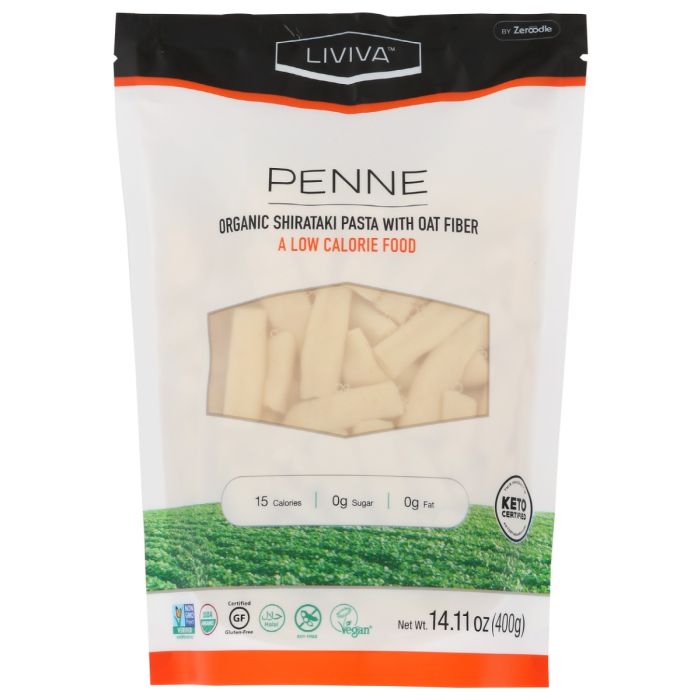 ZEROODLE: Shirataki Penne Pasta with Oat Fiber, 14 oz