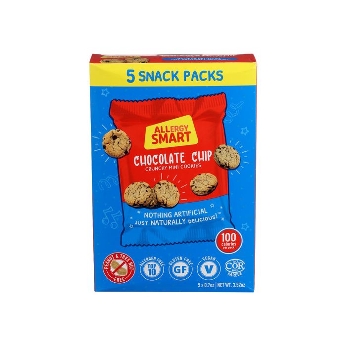 ALLERGY SMART: Chocolate Chip Mini Cookies 5 pack, 3.52 oz
