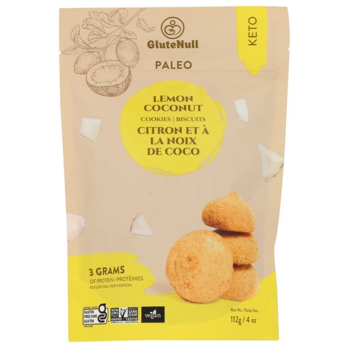 GLUTENULL: Lemon Coconut Keto Cookies, 4 oz