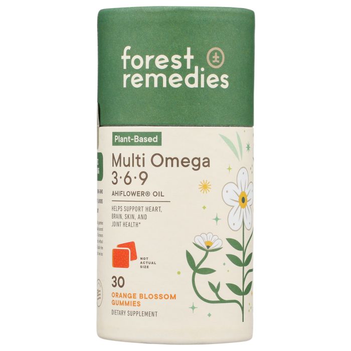 FOREST REMEDIES: Omega 369 Orange Blossom Gummies, 30 ea