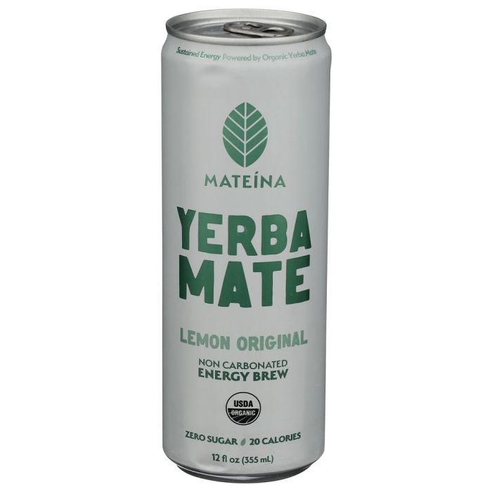 MATEINA: Lemon Original Yerba Mate Energy Drink, 12 fo