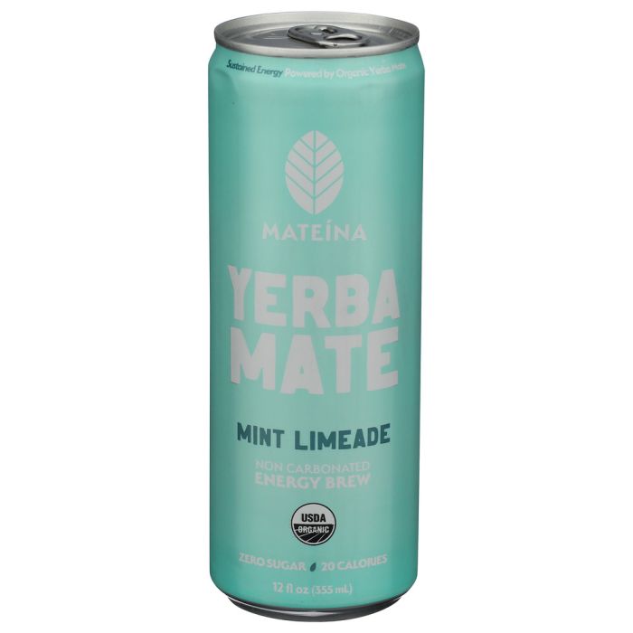 MATEINA: Lemon Mint Limeade Mate Energy Drink, 12 fo