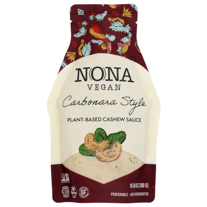 NONA VEGAN: Carbonara Style Plant Based Cashew Sauce, 10.14 oz