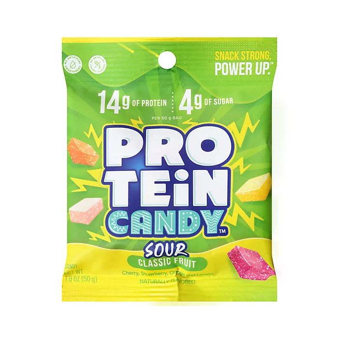 PROTEIN CANDY: Sour Classic Fruit Candy, 1.8 oz