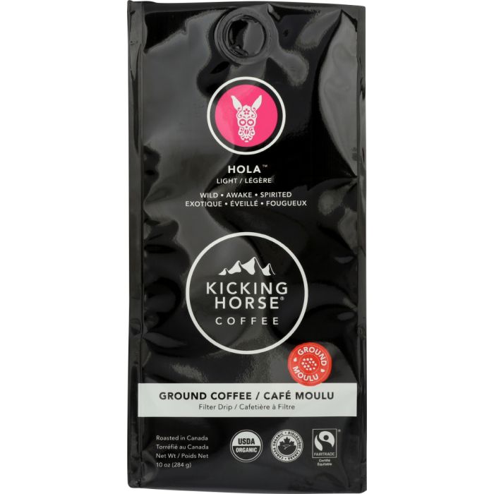 KICKING HORSE: Organic Hola Light Roast Ground Coffee, 10 oz