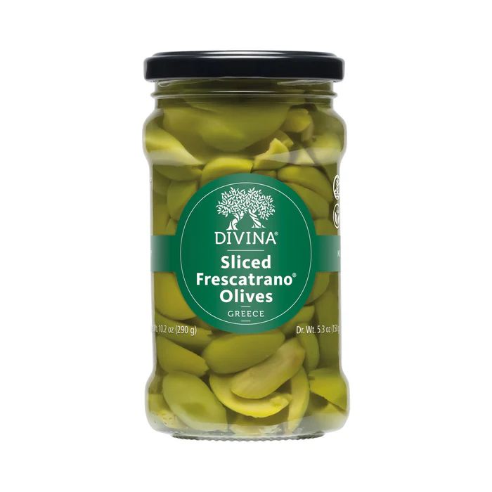 DIVINA: Sliced Frescatrano Olives, 5.3 oz