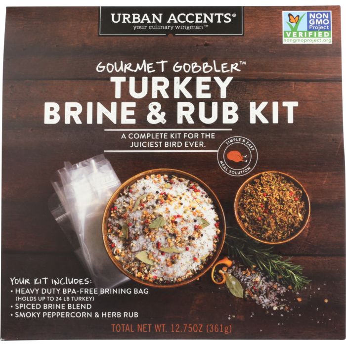 URBAN ACCENTS: Gourmet Gobbler Turkey Brine and Rub Kit, 12.75 oz