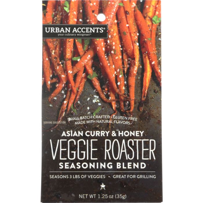 URBAN ACCENTS: Asian Curry & Honey Veggie Roaster Seasoning, 1.25 oz