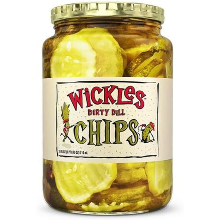 WICKLES: Dill Pickle Chips, 24 oz