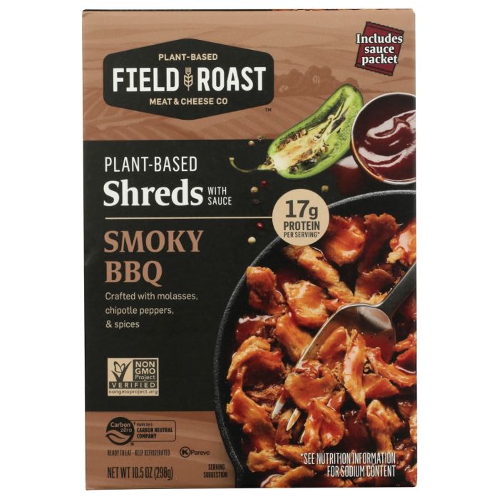 FIELD ROAST: Smokey BBQ Plant Based Shreds, 10.5 oz