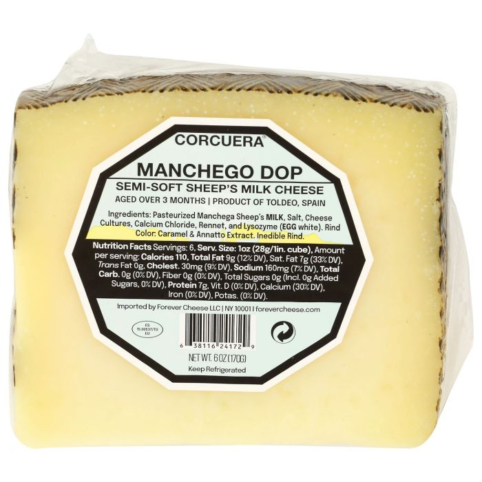 MITICA: Manchego 3 Month Semi Soft Sheep's Milk Cheese, 6 oz