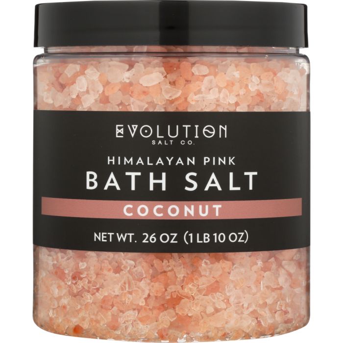 EVOLUTION SALT: Himalayan Pink Bath Salt Coarse Coconut, 26 oz