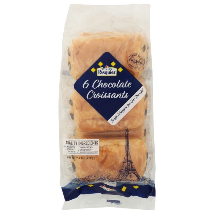BRIOCHE PASQUIER: Brioche Chocolate Croissant 6 pk, 9.5 oz