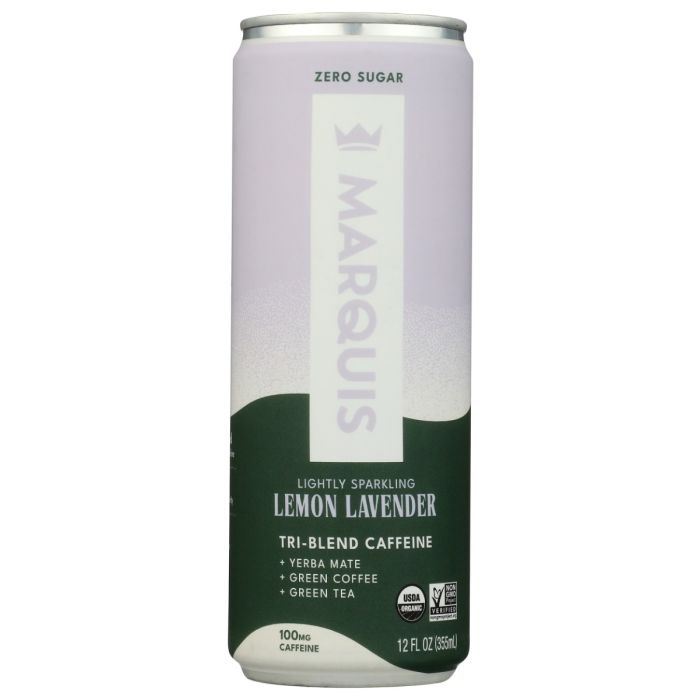 MARQUIS: Natural Energy Drink Organic Lemon Lavender, 12 fo