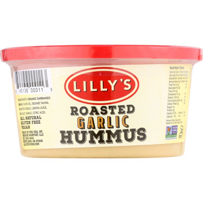 LILLY'S: Roasted Garlic Hummus, 12 oz