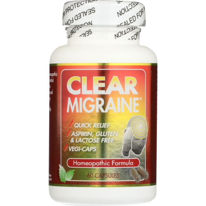 CLEAR PRODUCTS: Migraine Relief Homeopathic H, 60 CP