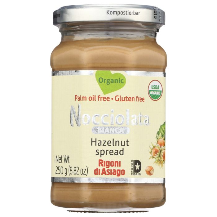 RIGONI DI ASIAGO: Organic Nocciolata Bianca Hazelnut Spread, 8.82 oz