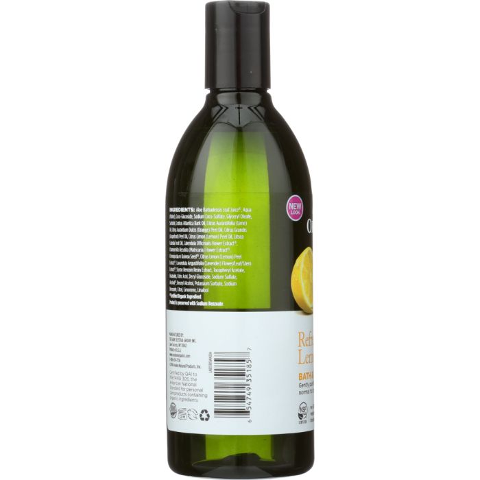 AVALON ORGANICS: Bath & Shower Gel Lemon, 12 oz