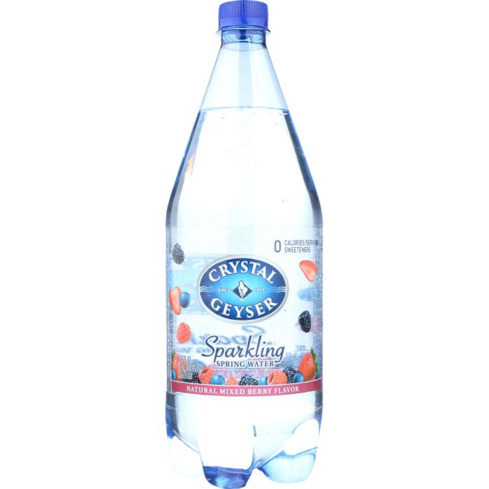 CRYSTAL GEYSER: Sparkling Spring Water Mixed Berry, 1.25 lt