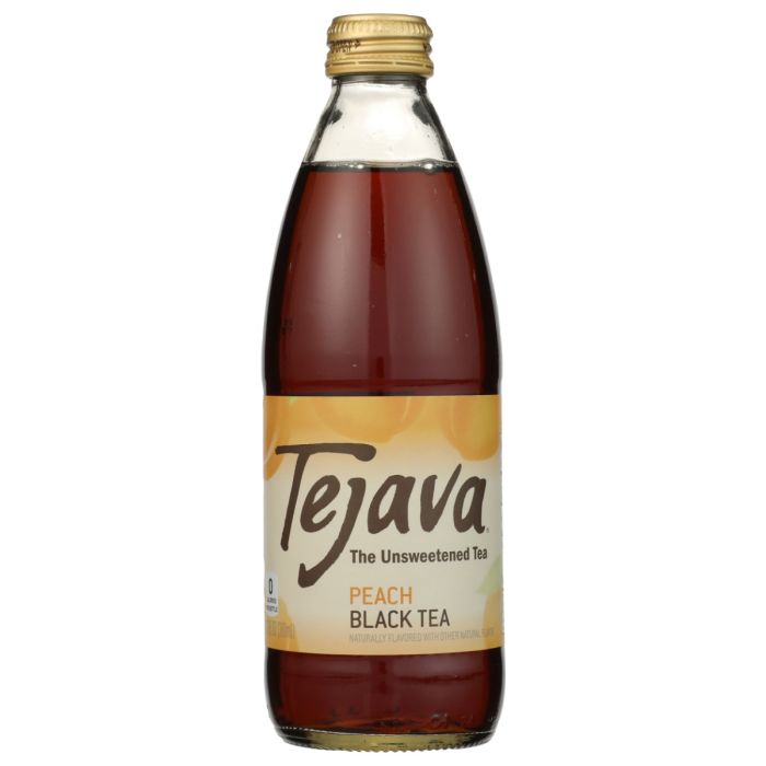 TEJAVA: Peach Unsweetened Black Tea, 12 fo
