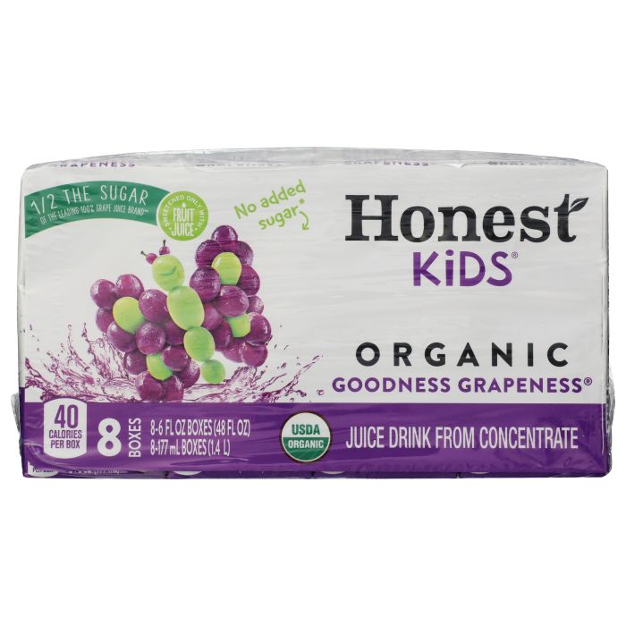 HONEST KIDS: Goodness Grapeness Juice 8 Pack, 48 fo