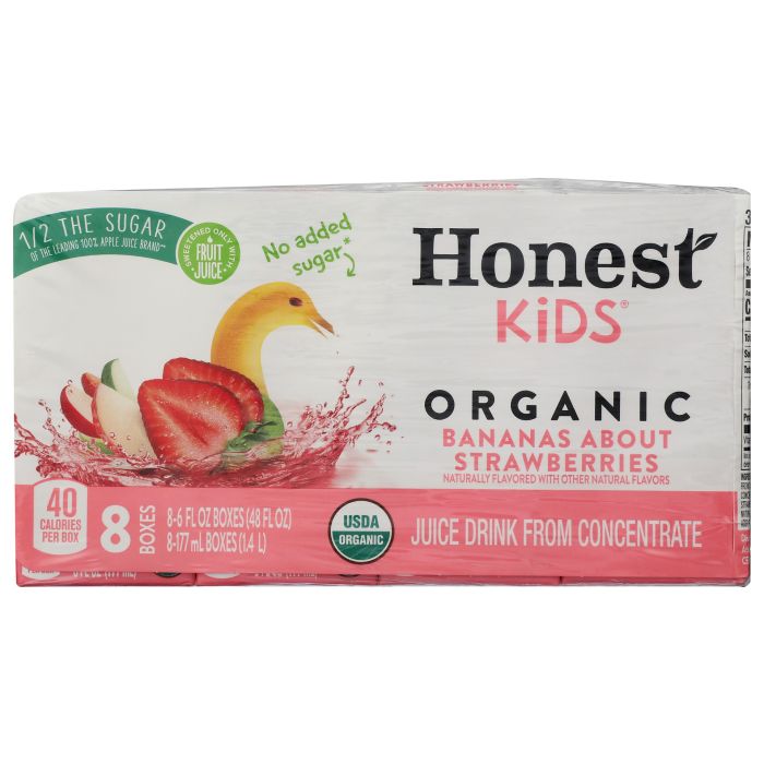 HONEST KIDS: Bananas About Strawberry Juice 8 Pack, 48 fo