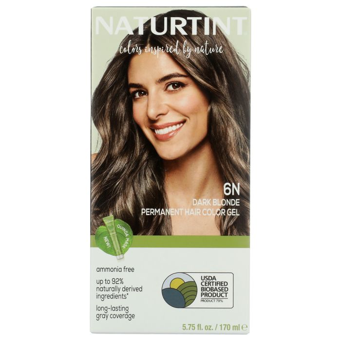 NATURTINT: Permanent Hair Color 6N Dark Blonde, 5.28 oz