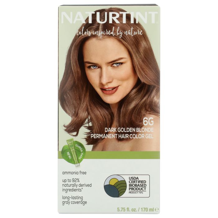 NATURTINT: Permanent Hair Color 6G Dark Golden Blonde, 5.28 oz
