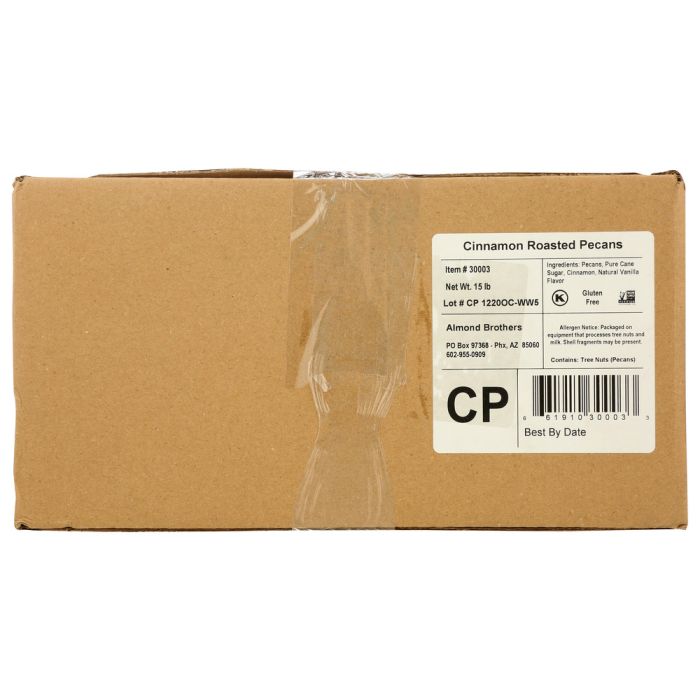 ALMOND BROTHERS: Cinnamon Roasted Pecans, 15 lb