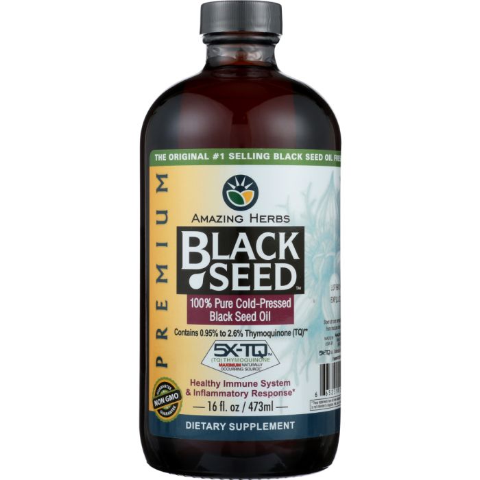 AMAZING HERBS: Oil Black Seed Premium, 16 oz