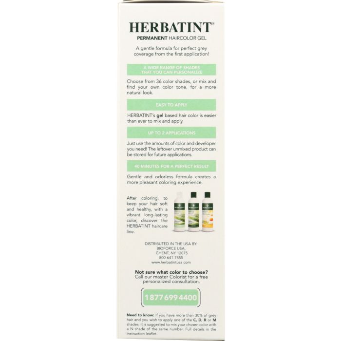 HERBATINT: Permanent Herbal Haircolor Gel 7N Blonde, 4.56 fo