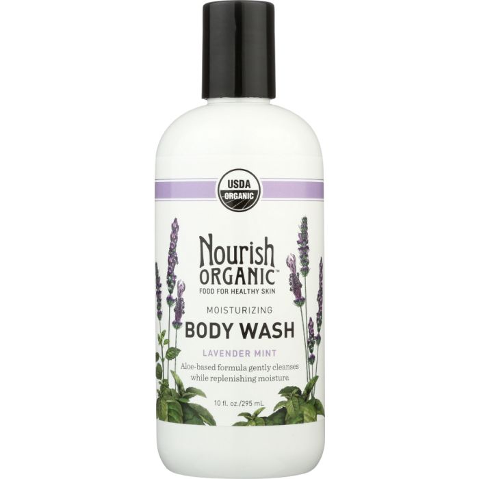 NOURISH: Organic Body Wash Lavender Mint, 10 oz